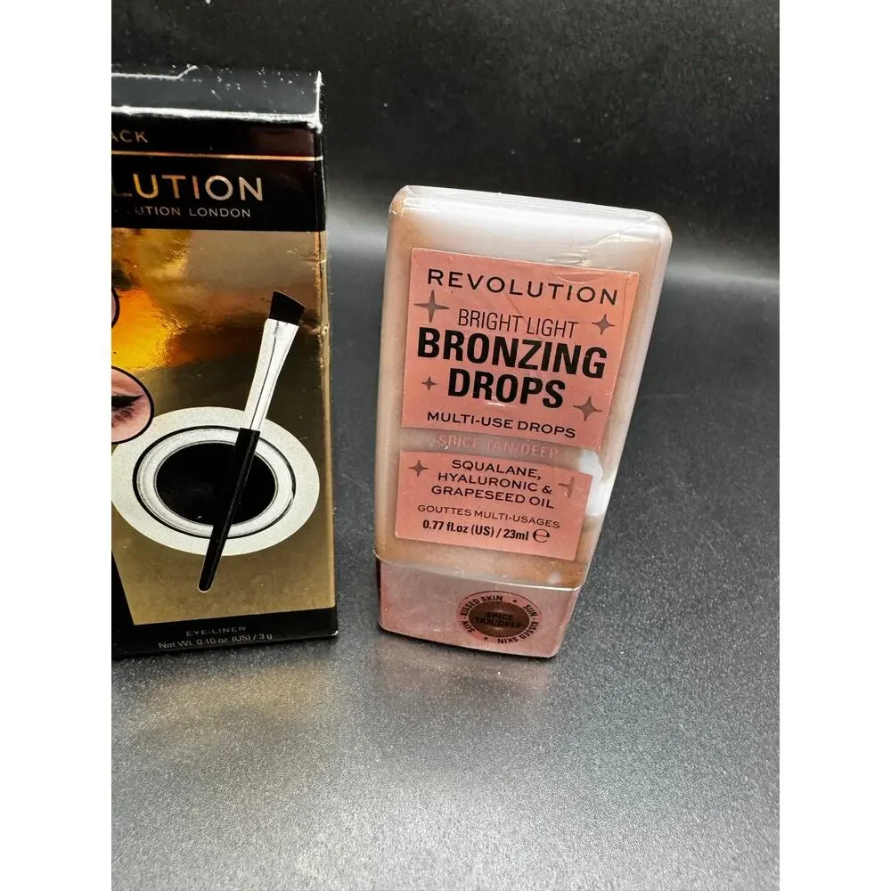 NWT Revolution Set-Black Gel Eyeliner & Bronzing Drops
